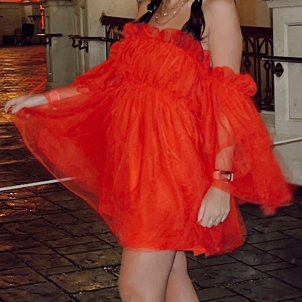 Women’s Red Tulle Dress
